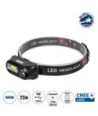 GLOBOSTAR® HEADLAMP 79066 Φακός Κεφαλής με Αισθητήρα Hand Swipe LED 25W 2500lm 60° DC 5V με USB-C με Επαναφορτιζόμενη Μπαταρία Li-ion 3.7V 1x18650 4800mAh Αδιάβροχο IP54 Ψυχρό Λευκό 6000K - CREE COB Chip - Μ8.5 x Π4 x Υ4cm - 2 Χρόνια Εγγύηση